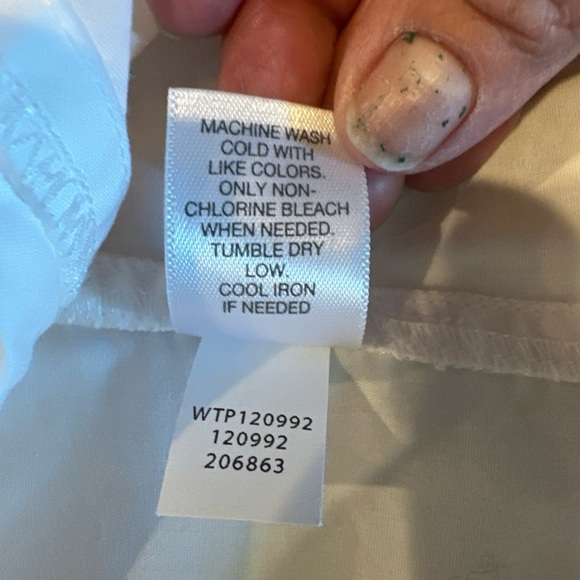 J JILL WOMENS BLOUSE LARGE WHITE LESS SLEEVES - Picture 4 of 7